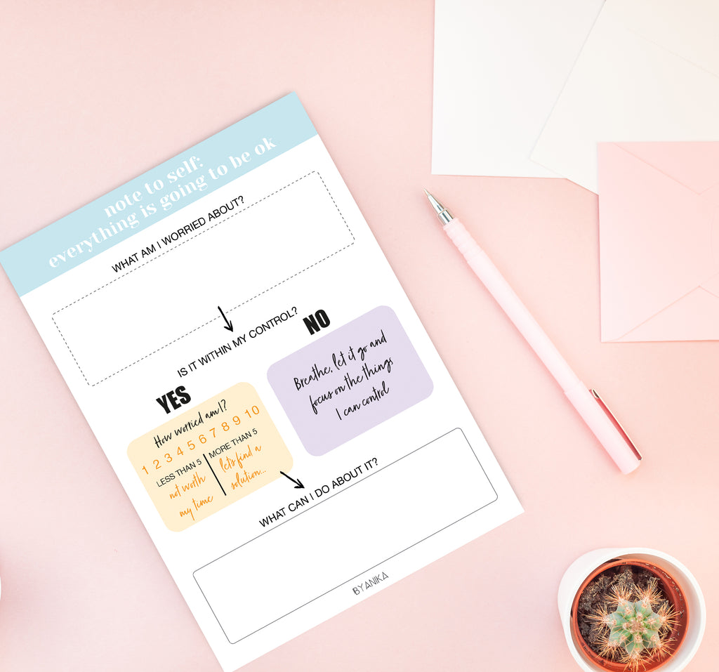 Worry Note A6 Worry Notepad Feelings Mindfulness Journal | BYANIKA